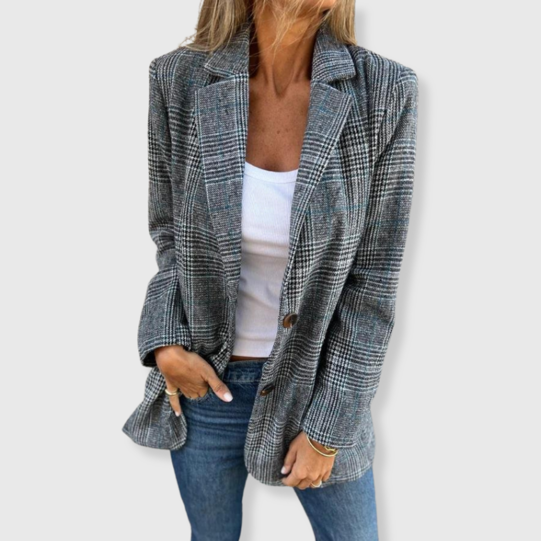 Brandy | Elegant Blazer with Check Pattern
