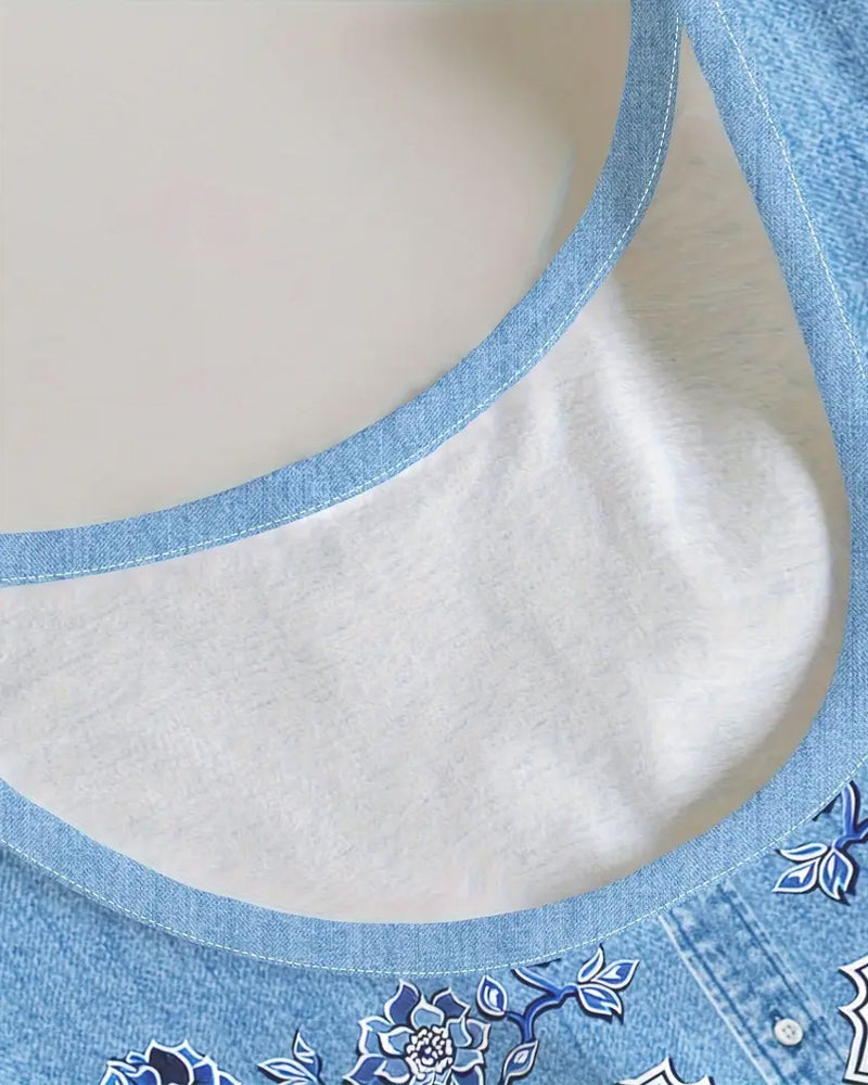 Denise | Sleeveless Denim-Look Dress