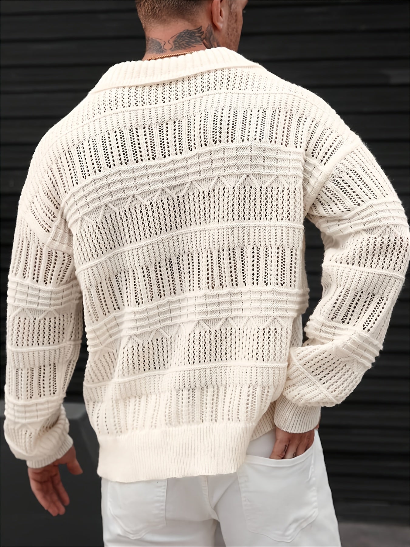 Wesley | Long Sleeve Sweater With Cut Out Design