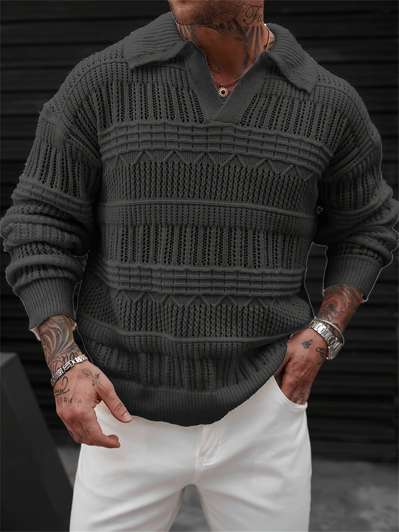Wesley | Long Sleeve Sweater With Cut Out Design