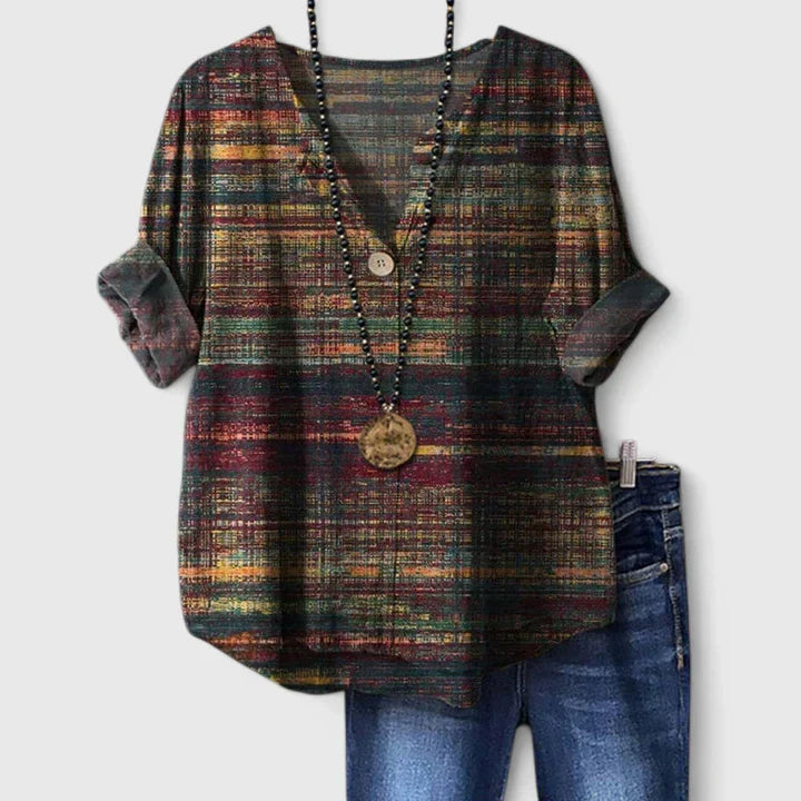 Kristina | Elegant V-Neck Blouse