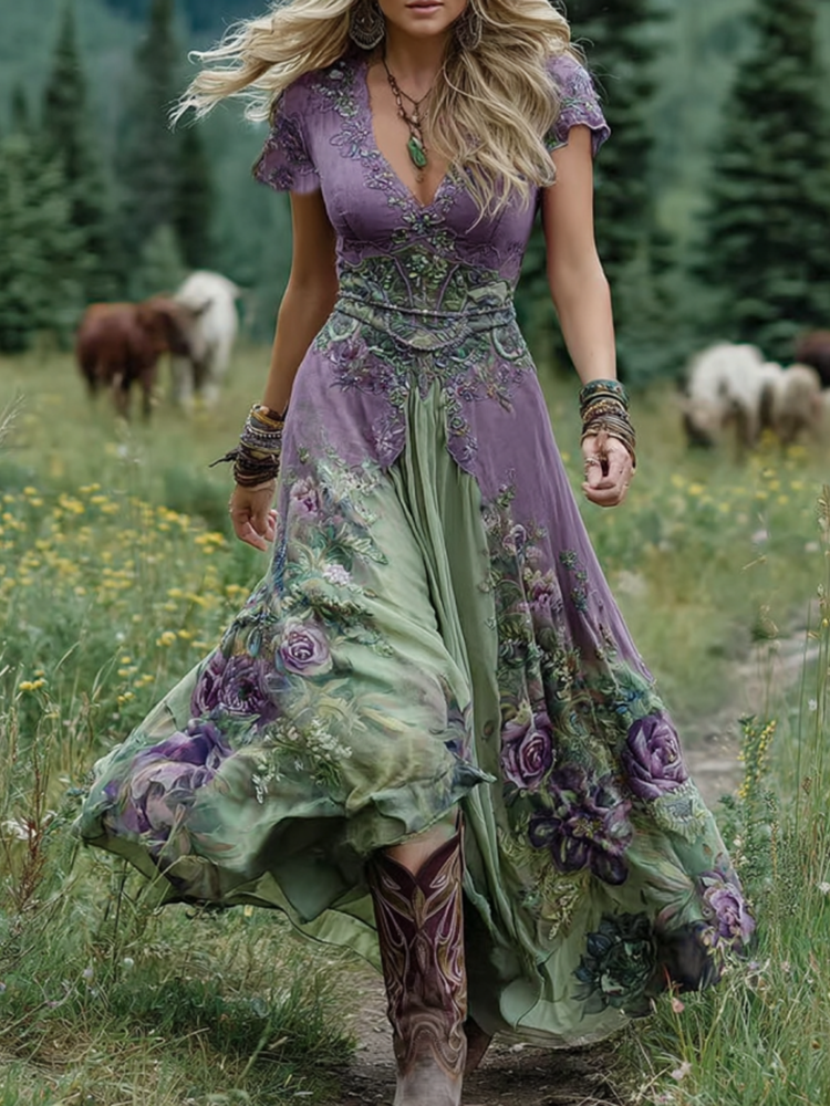 Glory | Floral Printed Maxi Dress