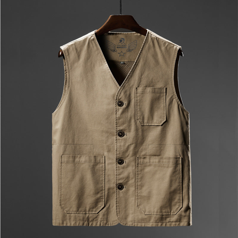 Ridley | Multi-Pocket Cotton Vest