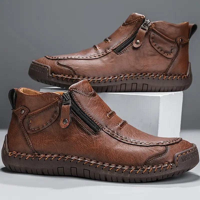 Declan | Ribbed Leather Boots