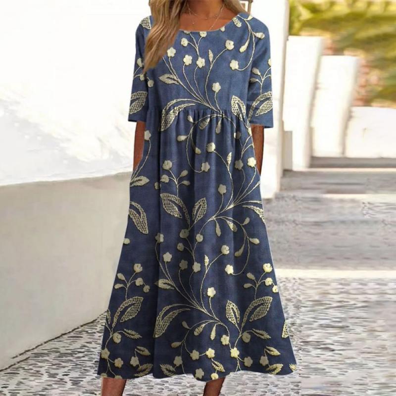 Mandy | Floral Midi Dress with Effortless Tummy Coverage