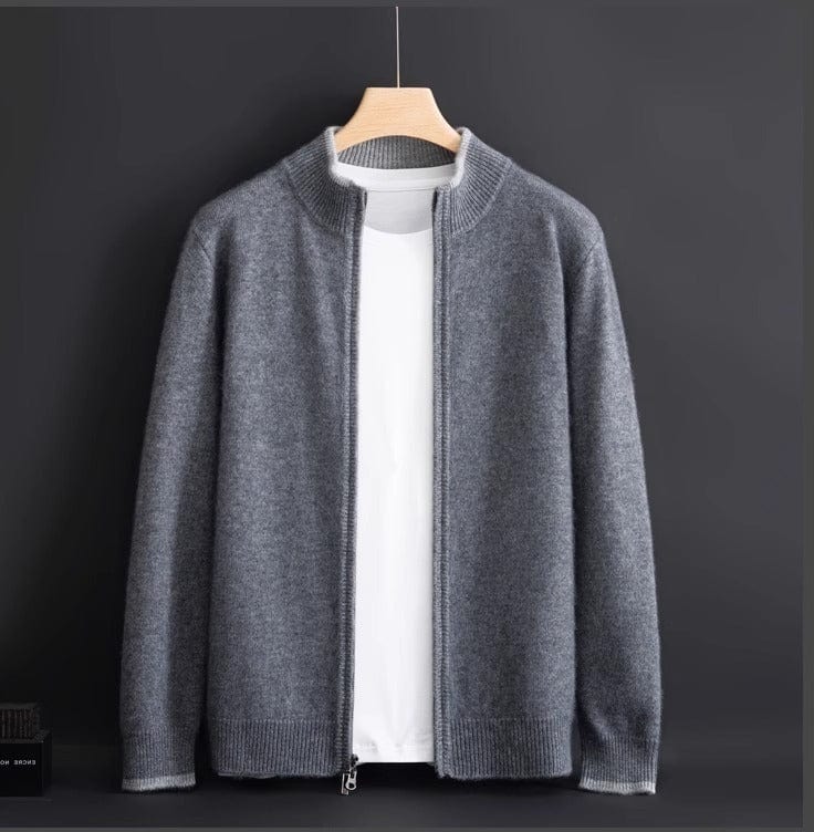 Aidan | Crown Cashmere Zip-Up Cardigan