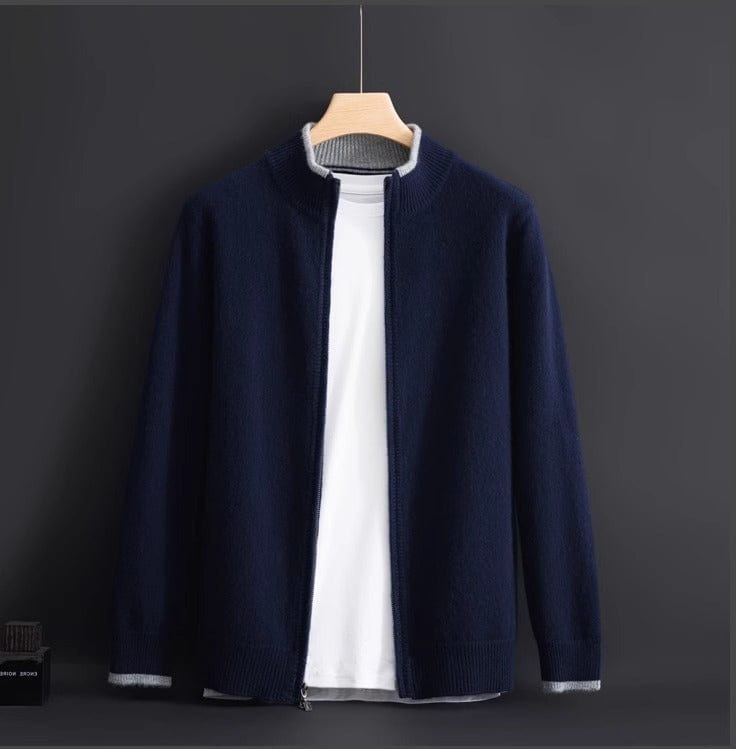 Aidan | Crown Cashmere Zip-Up Cardigan