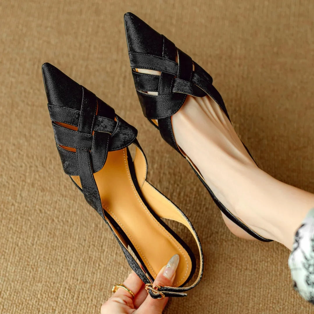 Viana | Genuine Leather Slingback Heels
