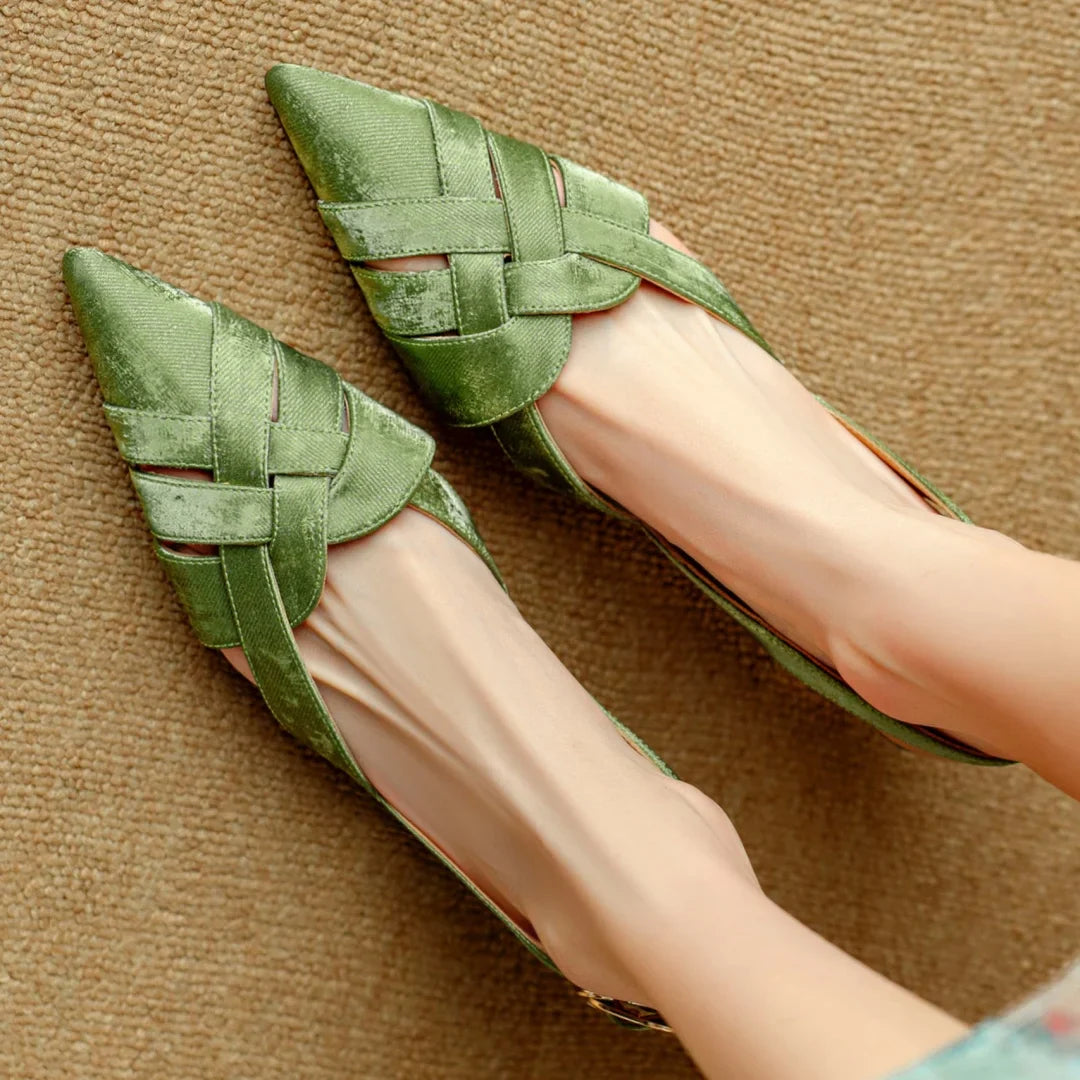 Viana | Genuine Leather Slingback Heels