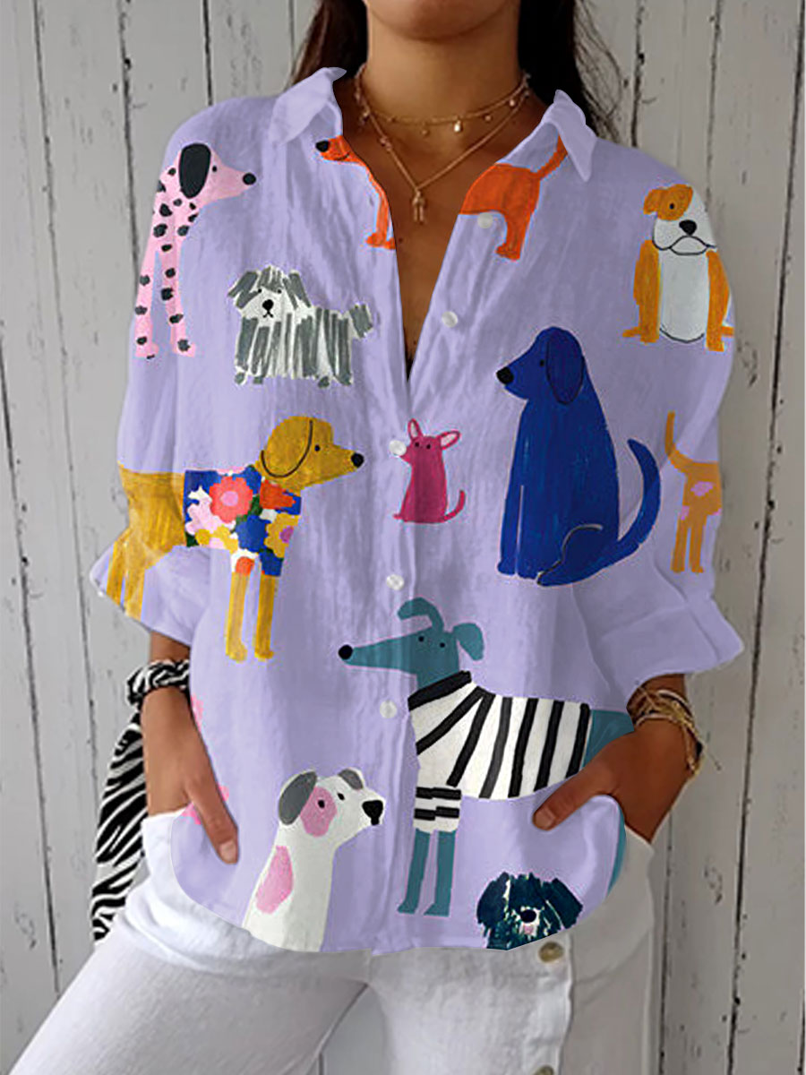 Ellis | Playful Dogs Blouse