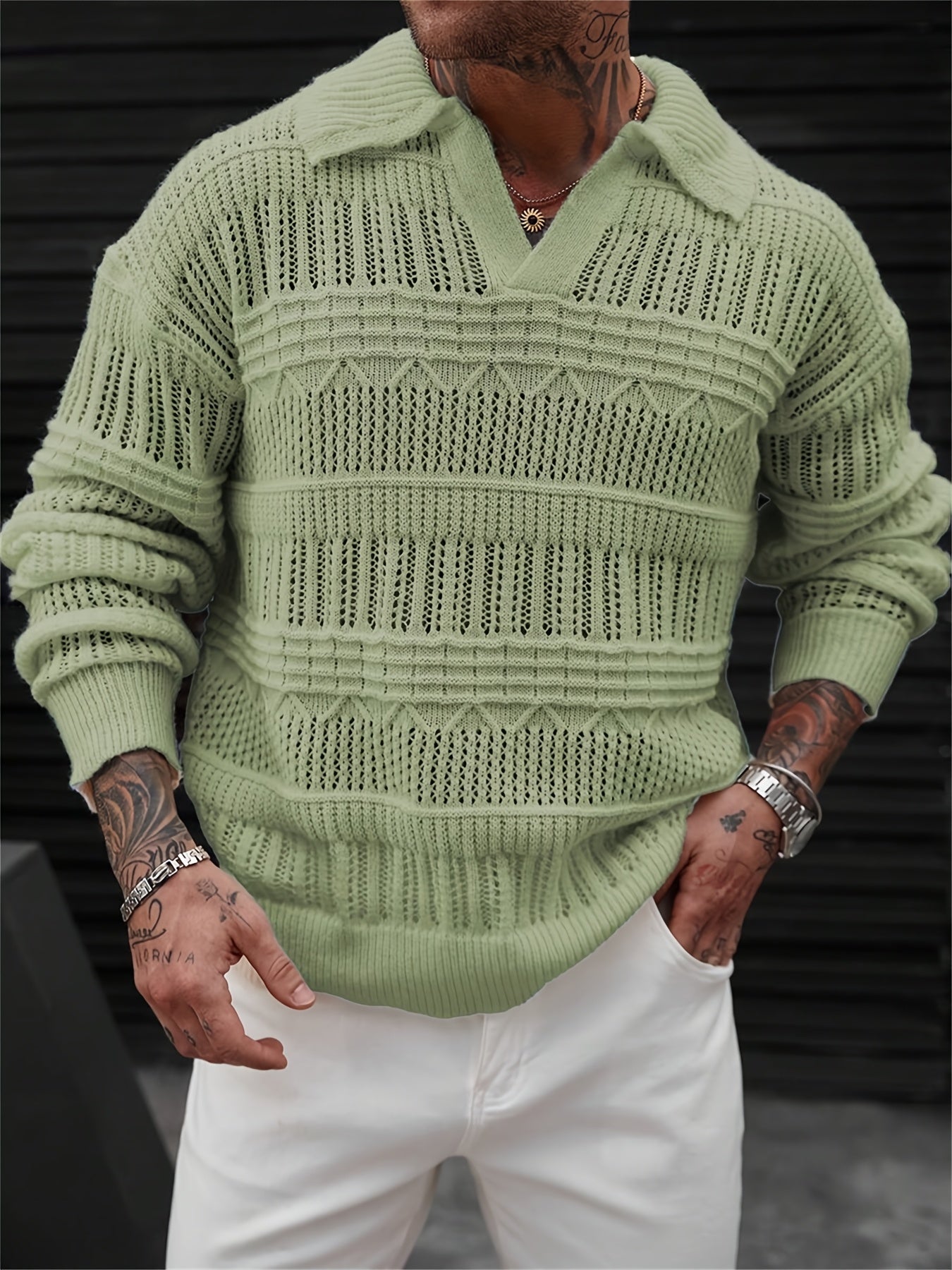 Wesley | Long Sleeve Sweater With Cut Out Design
