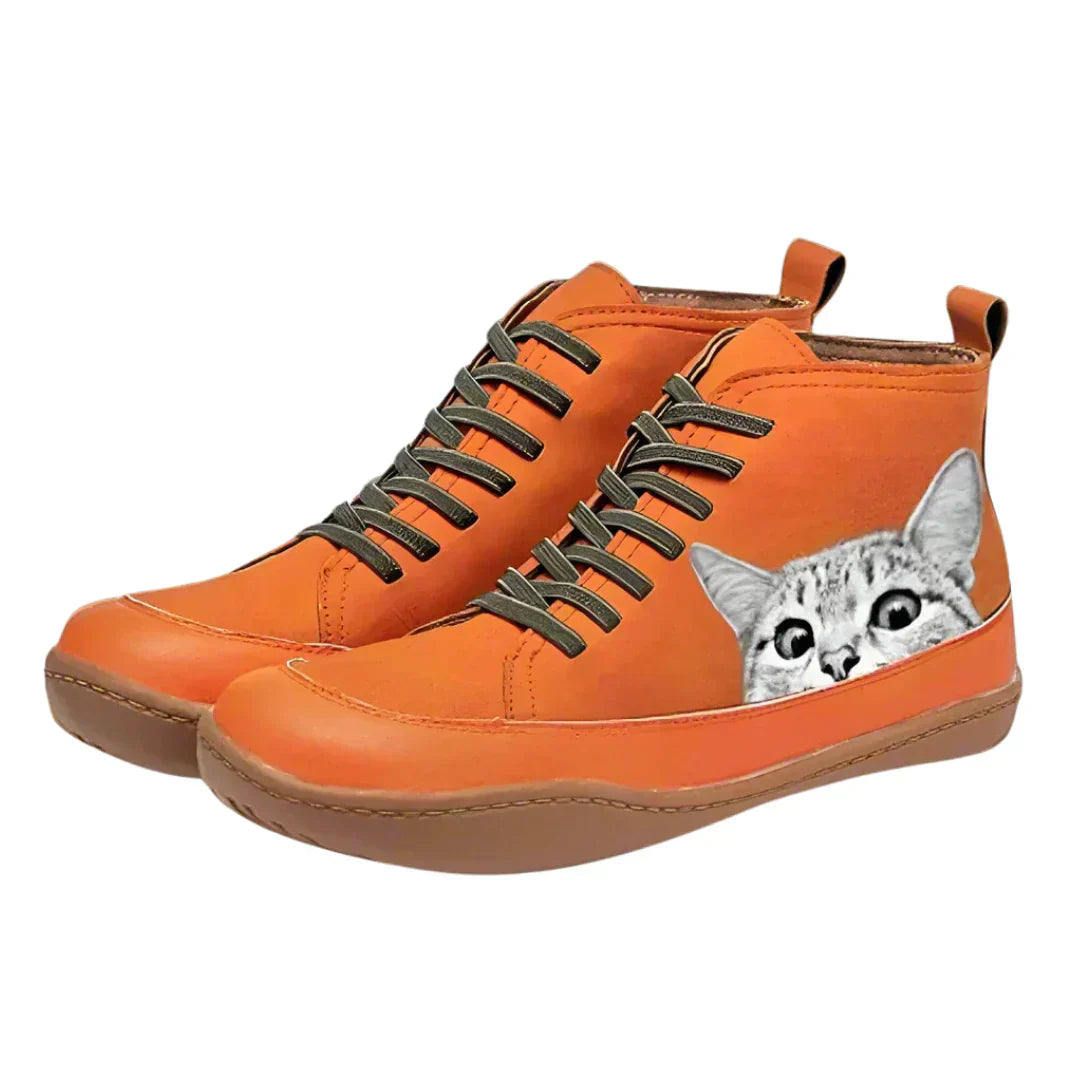 Fenna | Leather Ankle Boots for Cat Lovers