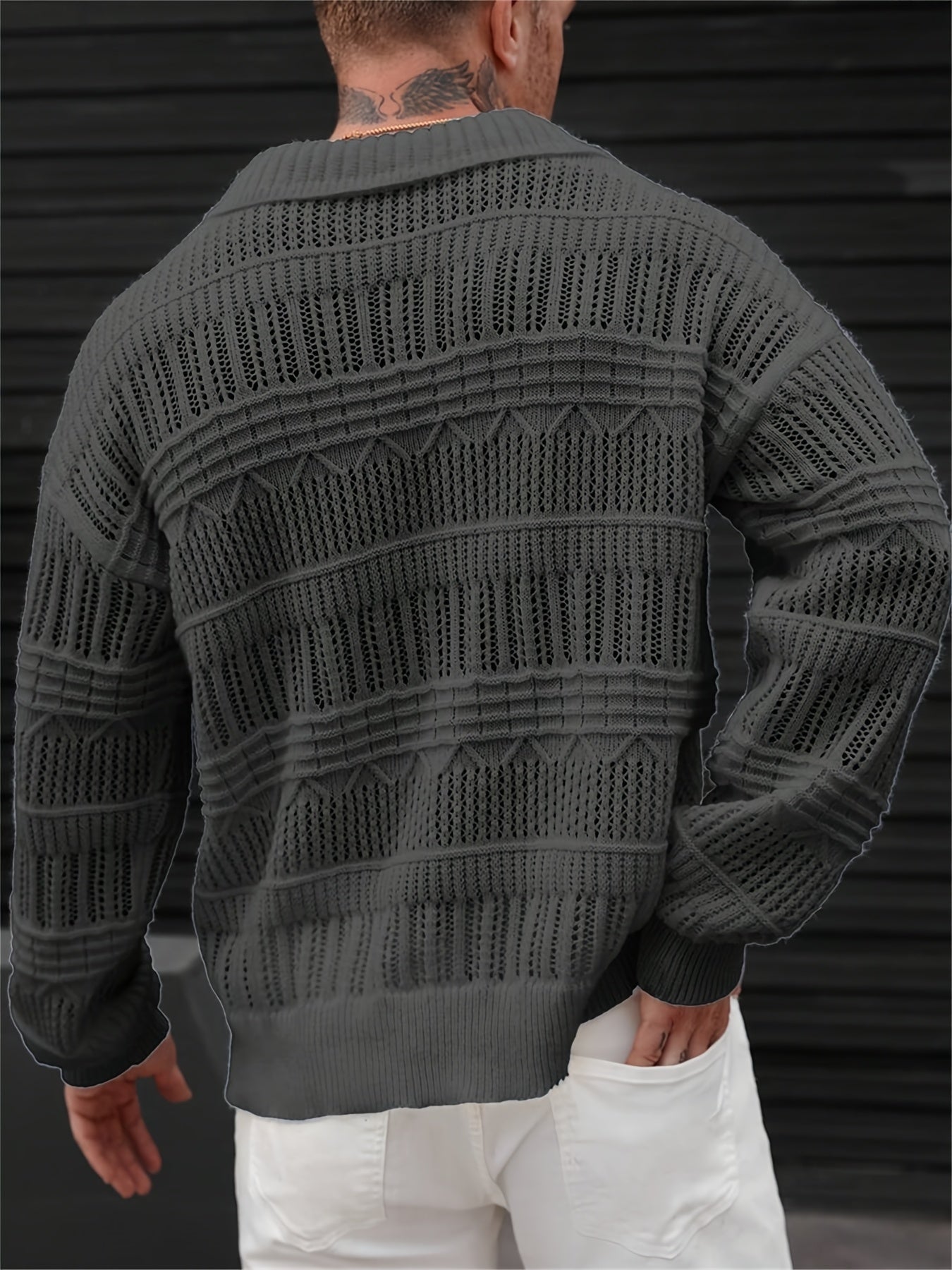 Wesley | Long Sleeve Sweater With Cut Out Design
