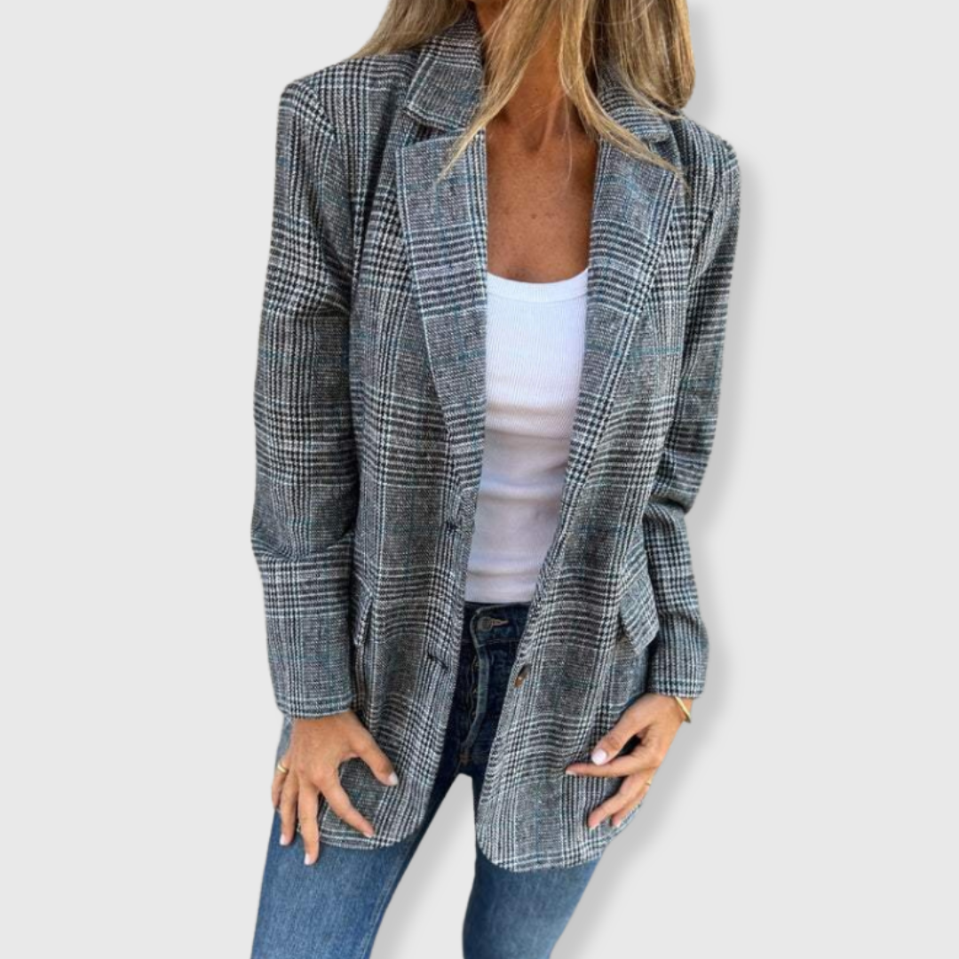Brandy | Elegant Blazer with Check Pattern