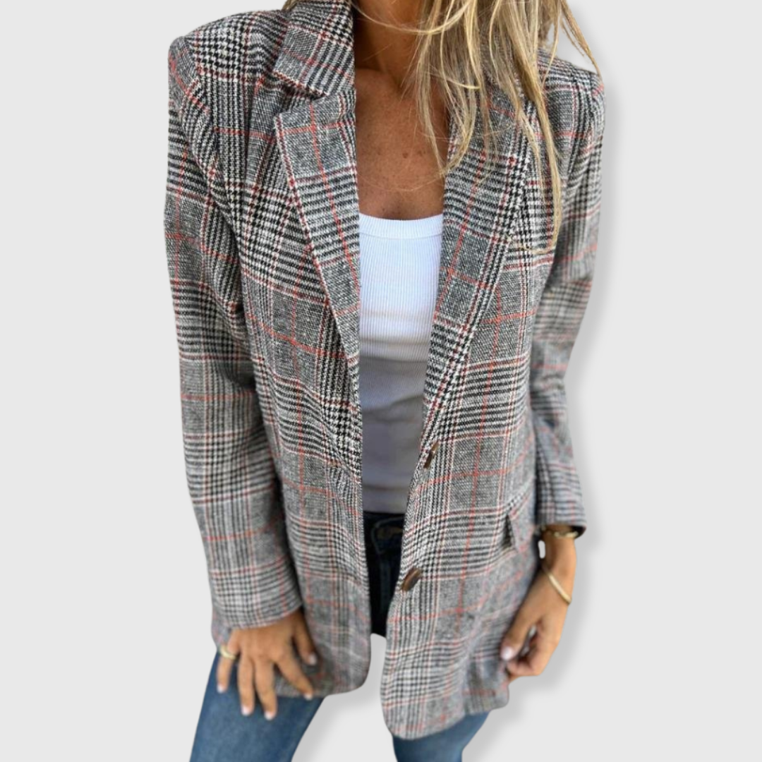 Brandy | Elegant Blazer with Check Pattern