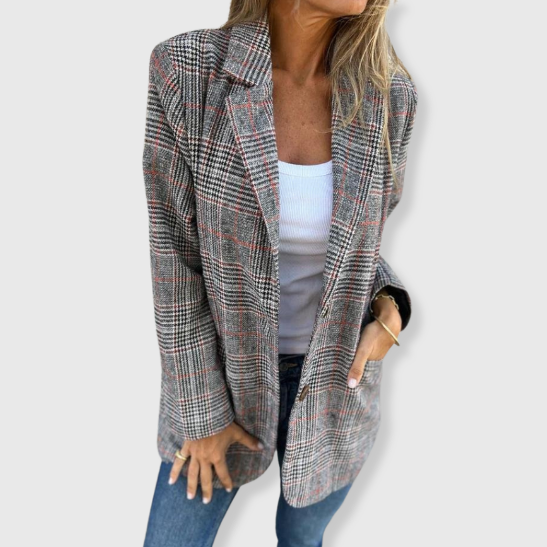 Brandy | Elegant Blazer with Check Pattern