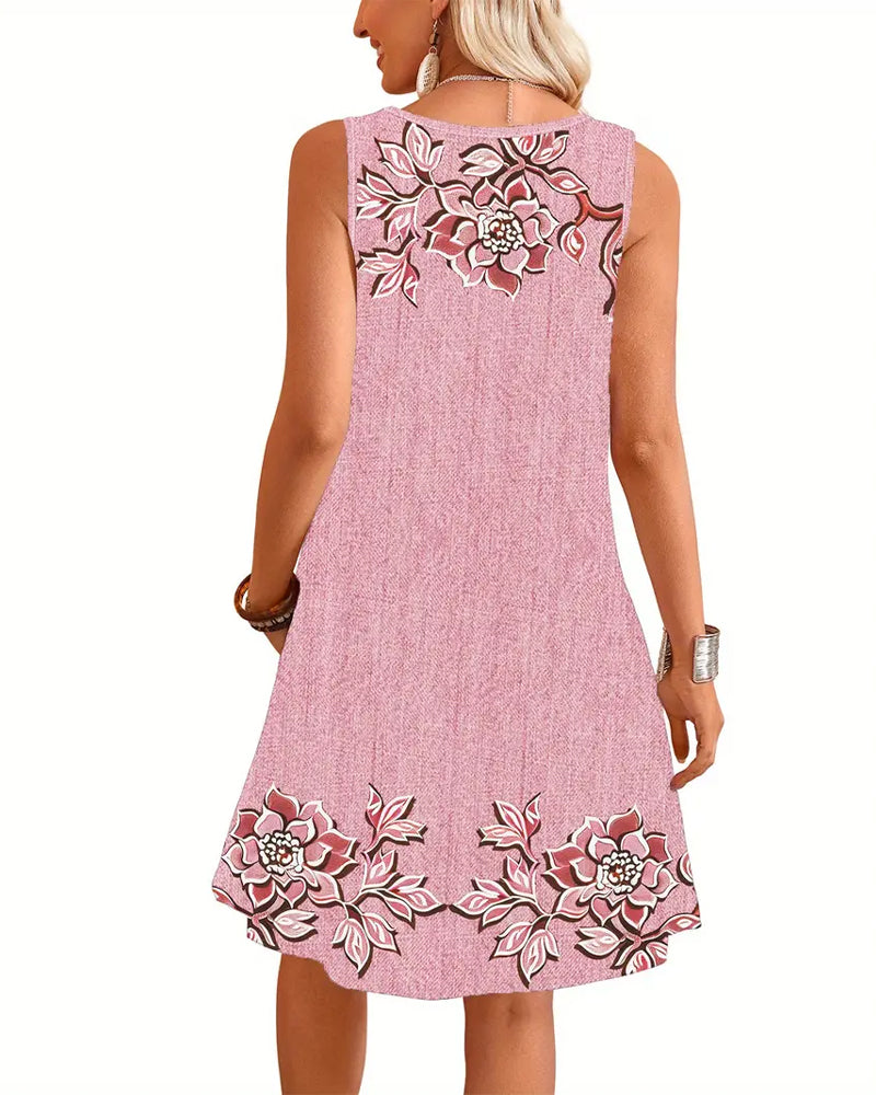 Denise | Sleeveless Denim-Look Dress