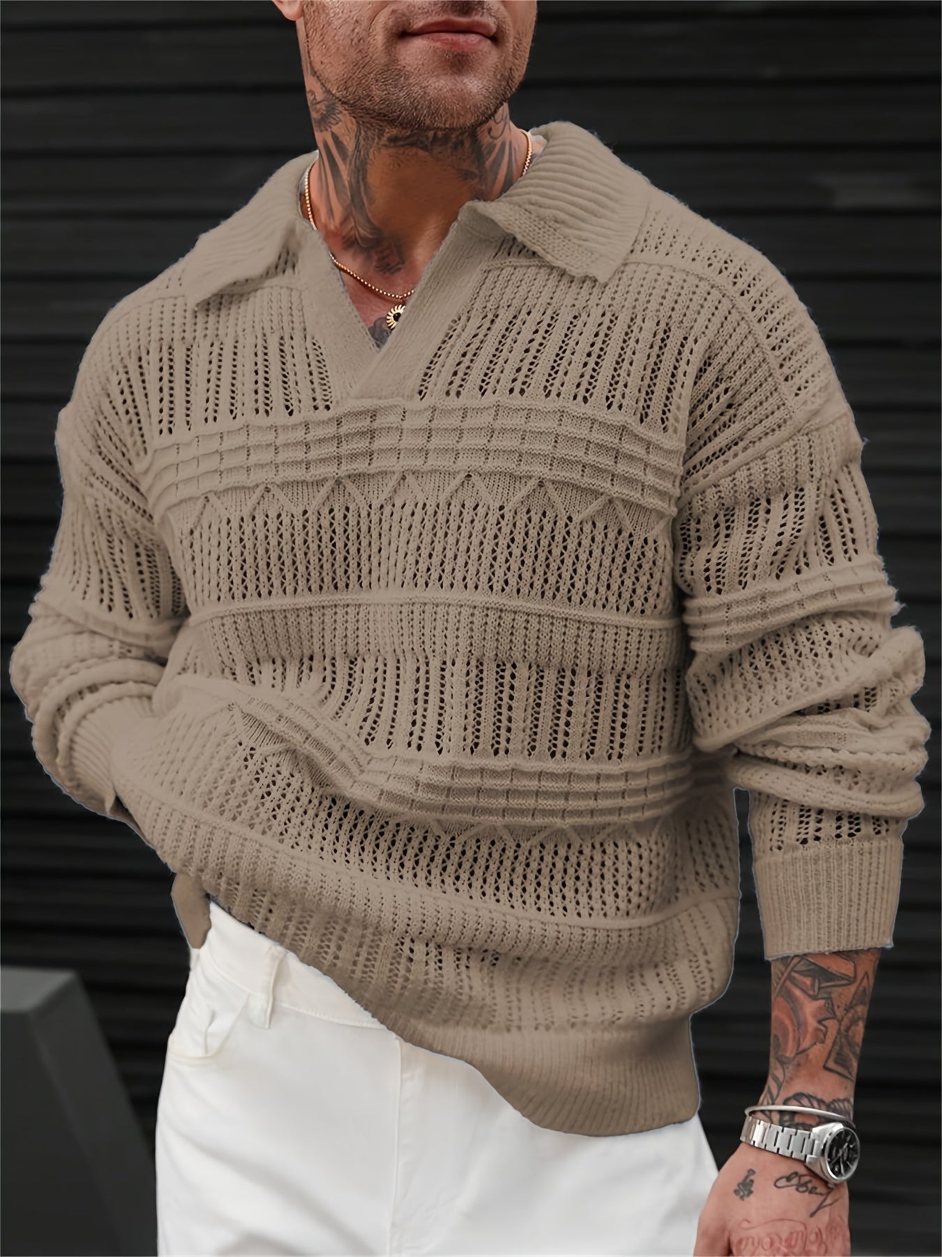 Wesley | Long Sleeve Sweater With Cut Out Design