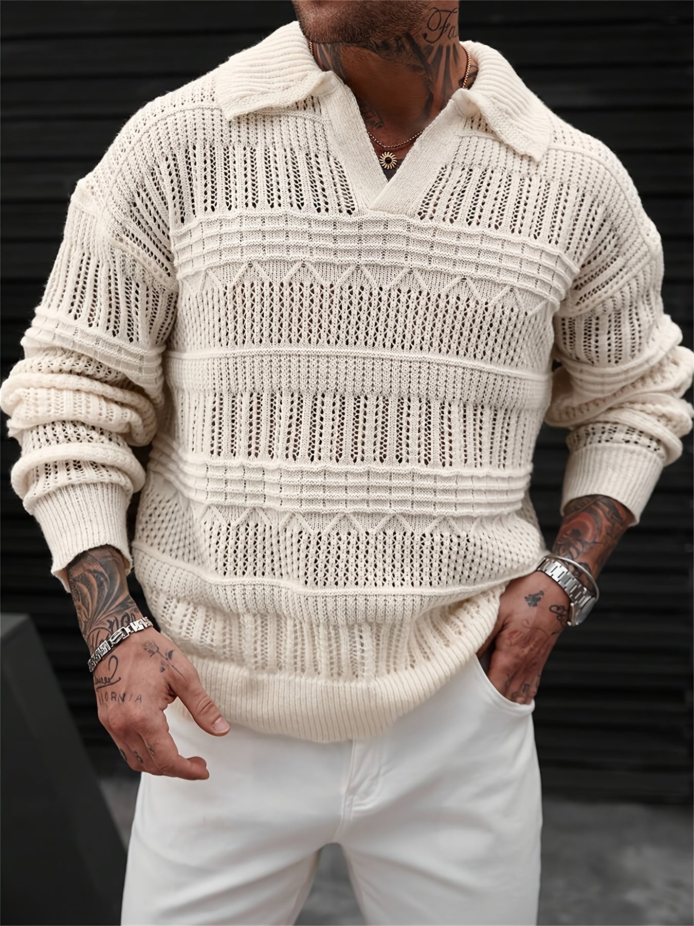 Wesley | Long Sleeve Sweater With Cut Out Design