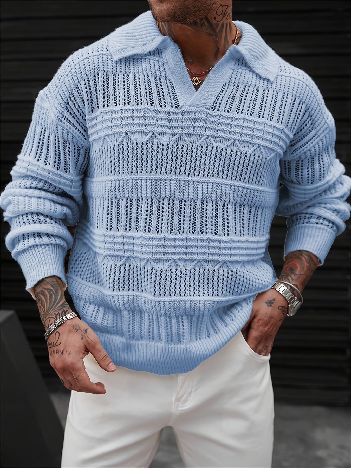 Wesley | Long Sleeve Sweater With Cut Out Design