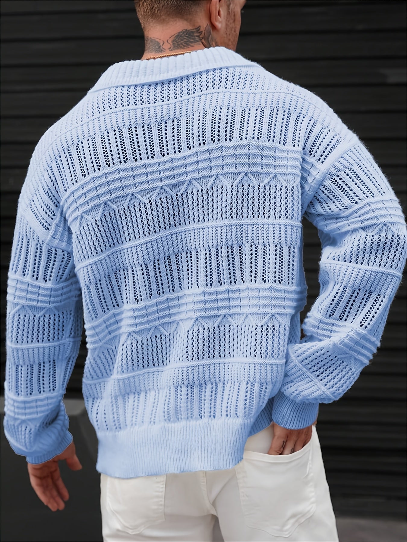 Wesley | Long Sleeve Sweater With Cut Out Design