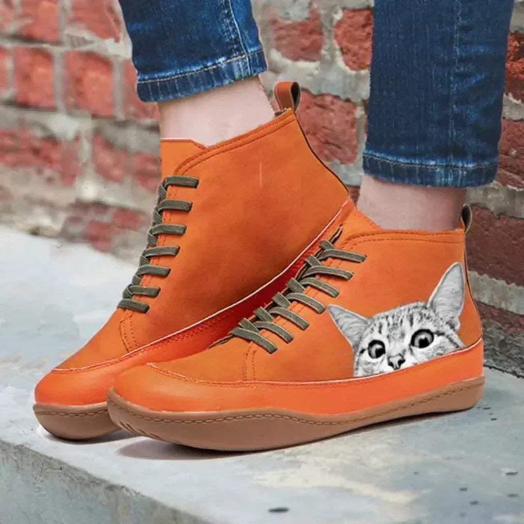 Fenna | Leather Ankle Boots for Cat Lovers