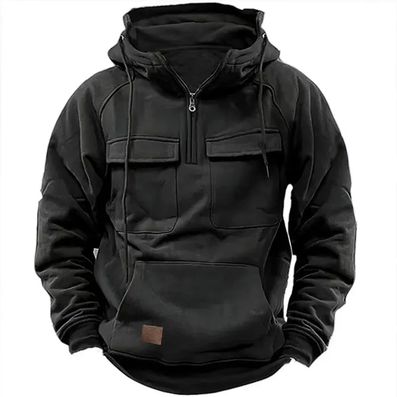 Adam | Hoodie with Zipper and Chest Pockets