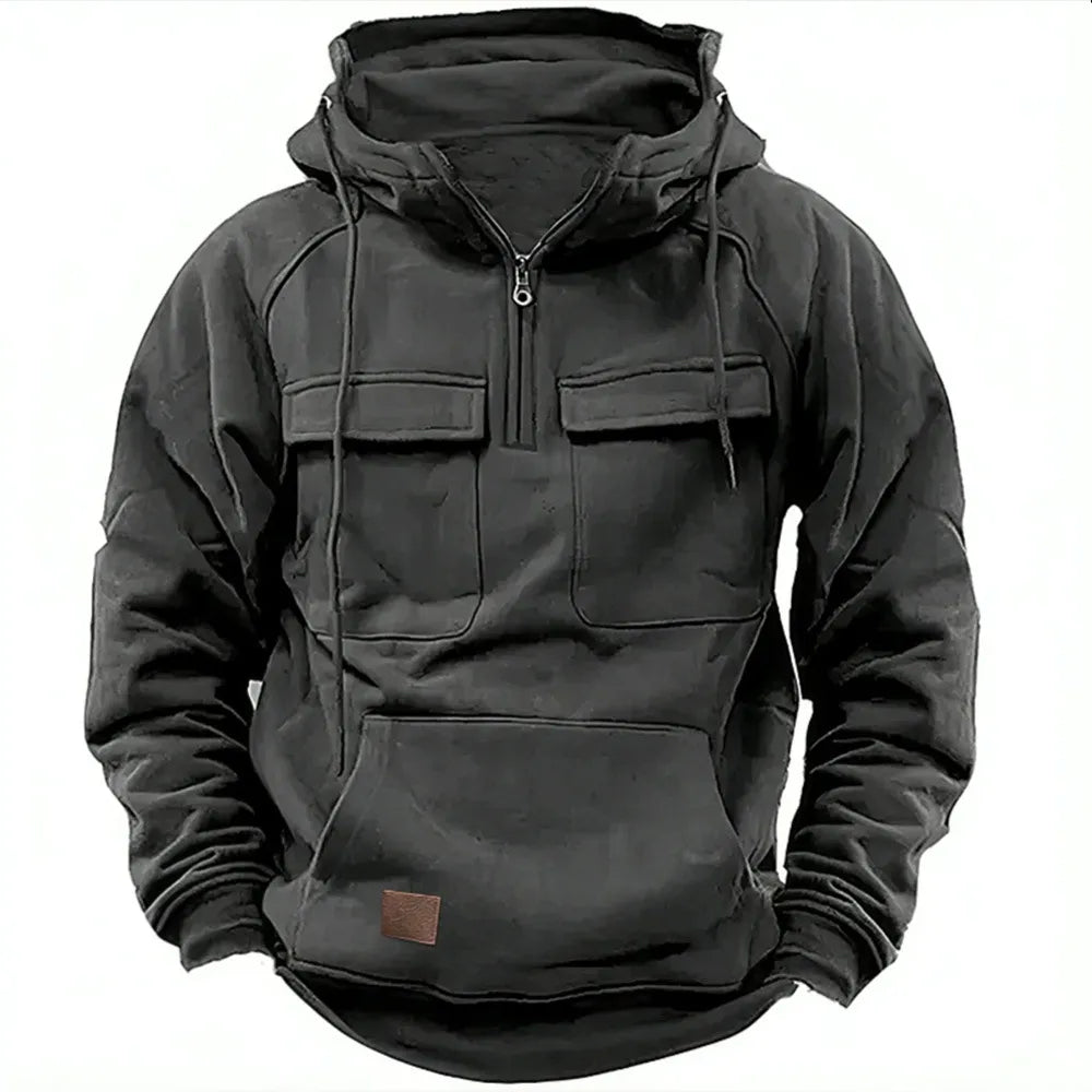 Adam | Hoodie with Zipper and Chest Pockets