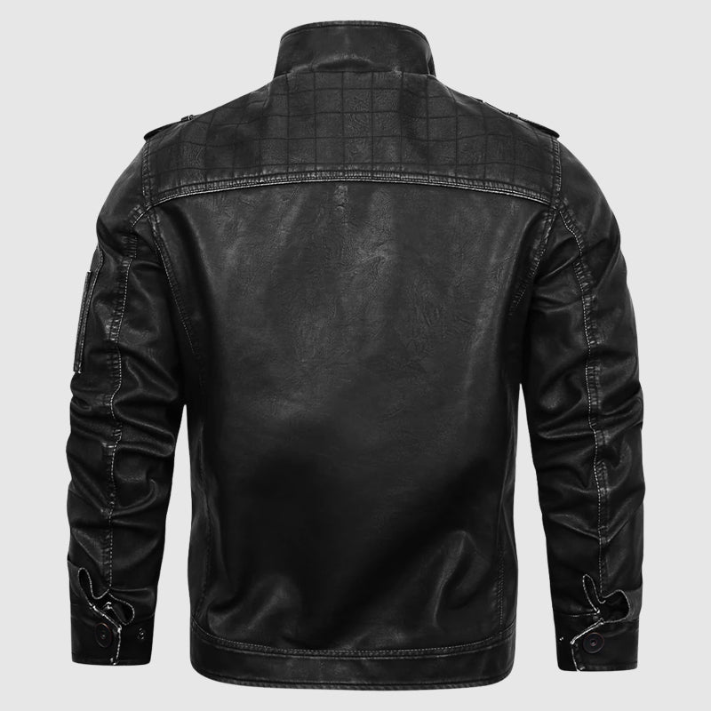 Rami | Armored Biker Streetwear Leather Jacket