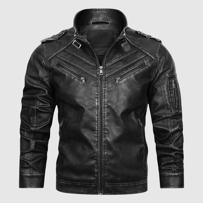 Rami | Armored Biker Streetwear Leather Jacket