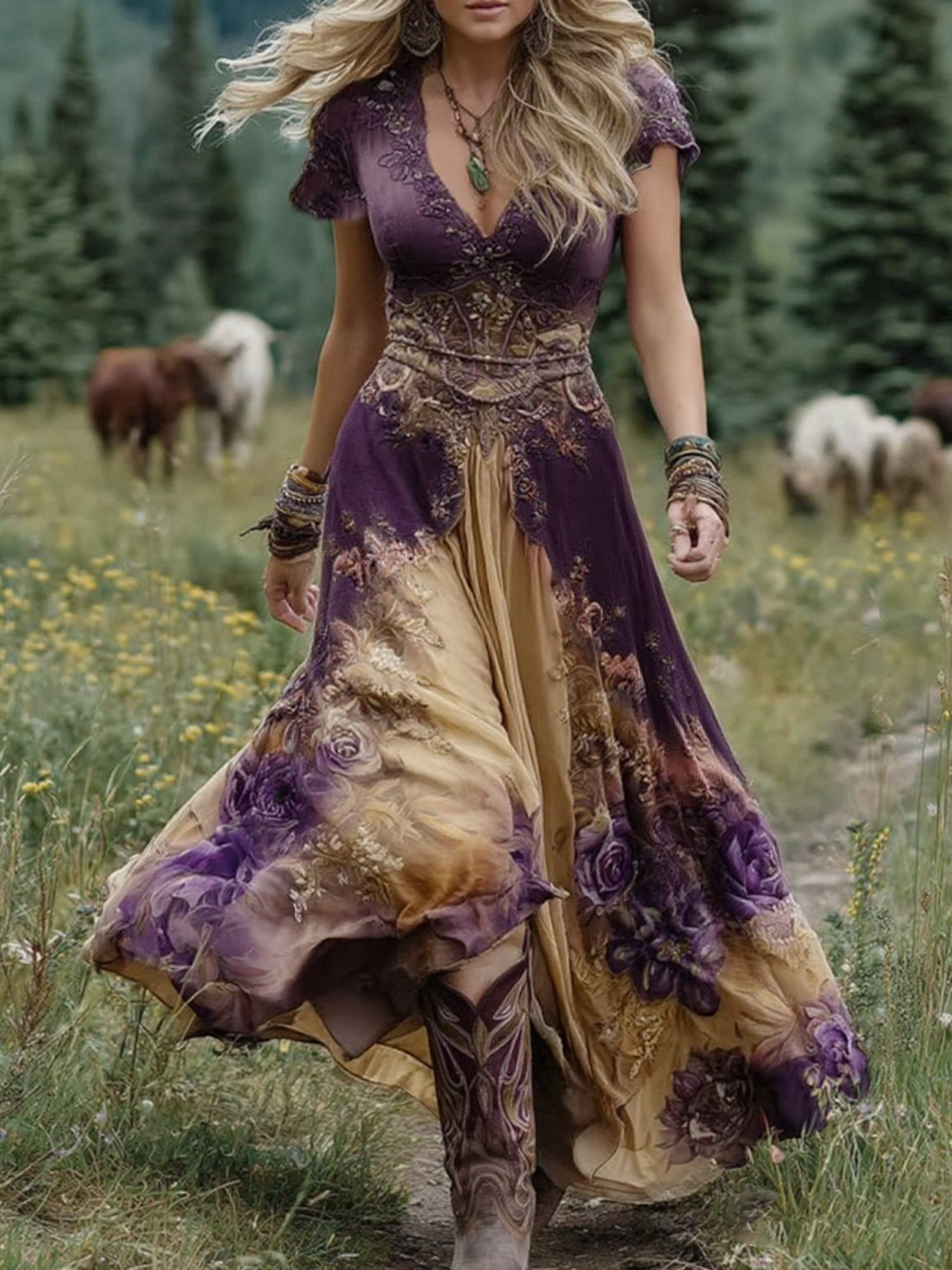 Glory | Floral Printed Maxi Dress