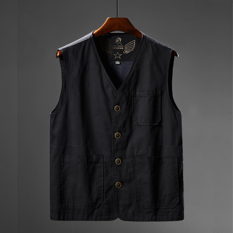Ridley | Multi-Pocket Cotton Vest