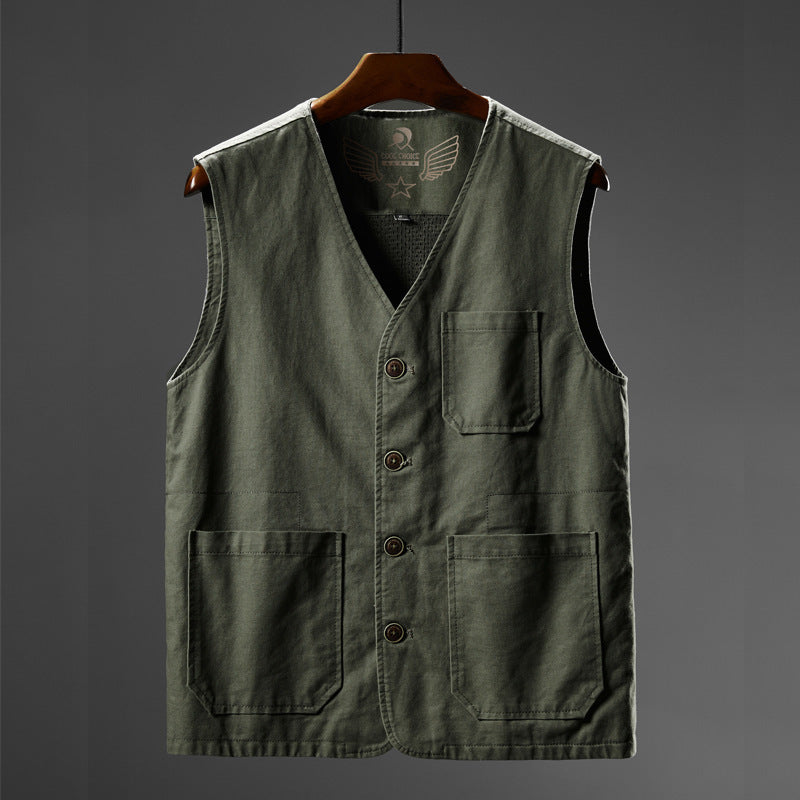 Ridley | Multi-Pocket Cotton Vest