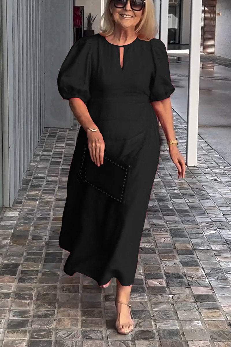 Natalia | Puff Sleeve Timeless Dress