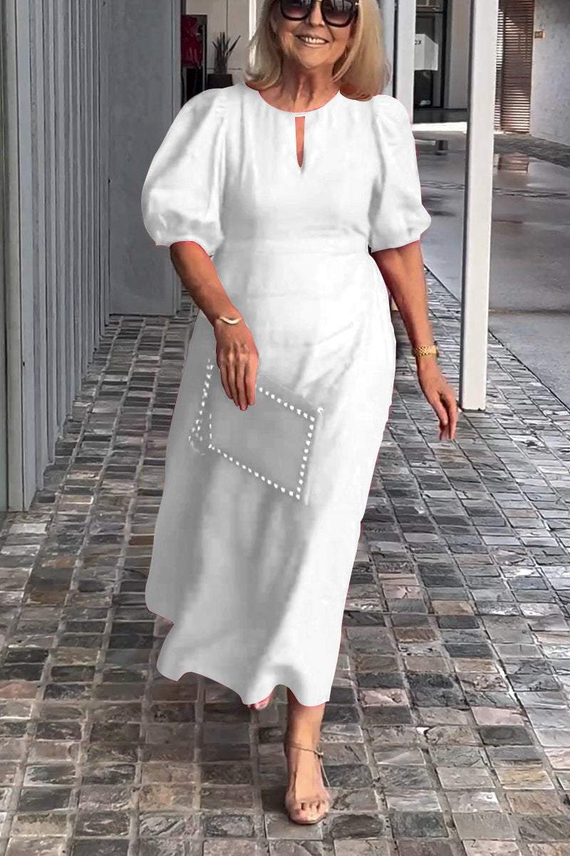 Natalia | Puff Sleeve Timeless Dress