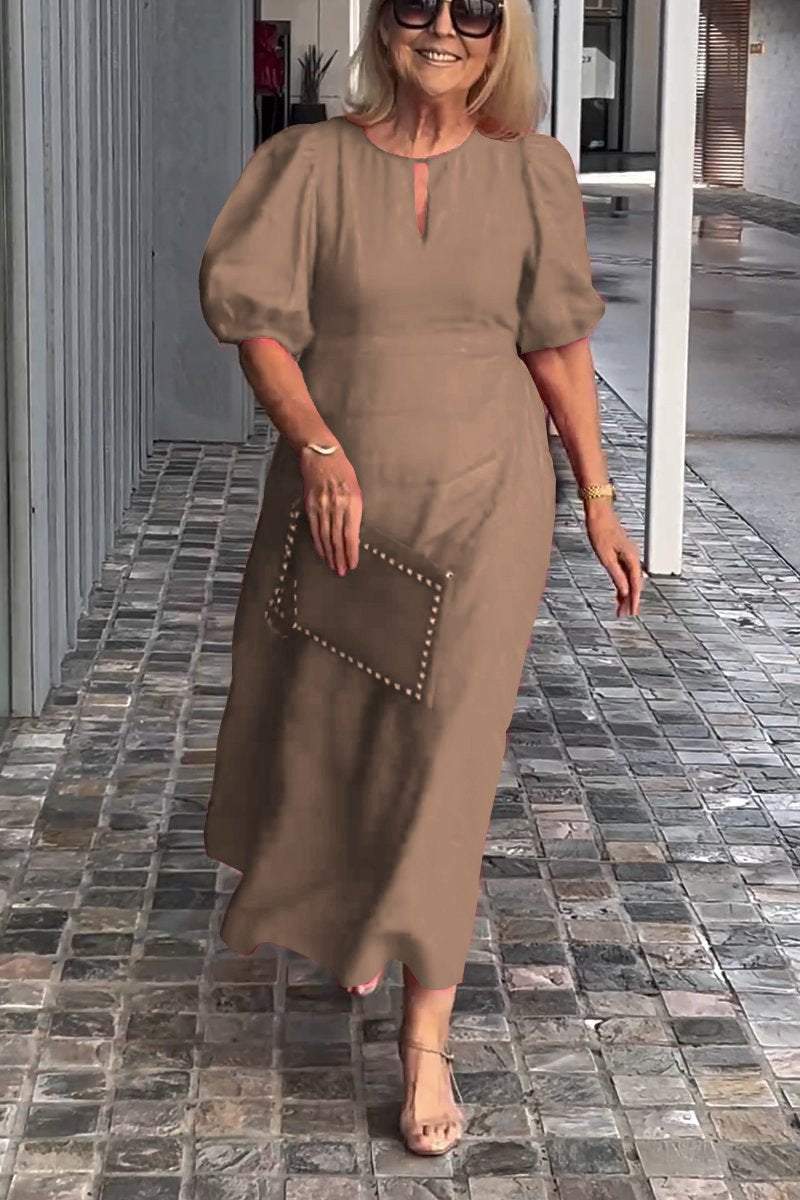 Natalia | Puff Sleeve Timeless Dress