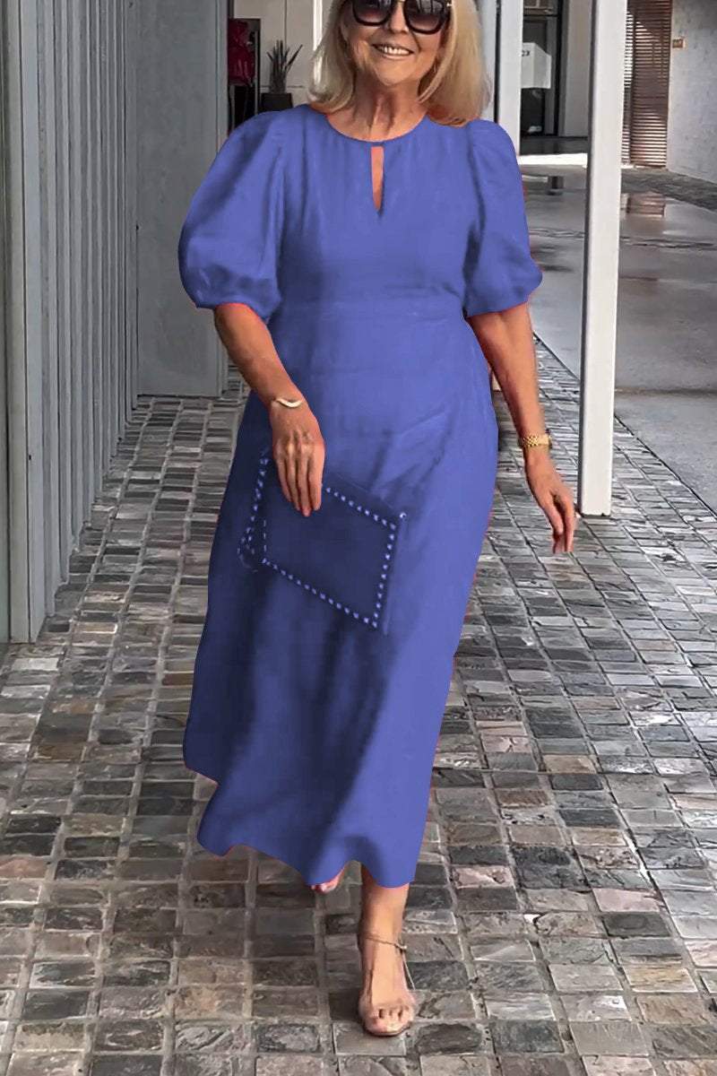 Natalia | Puff Sleeve Timeless Dress