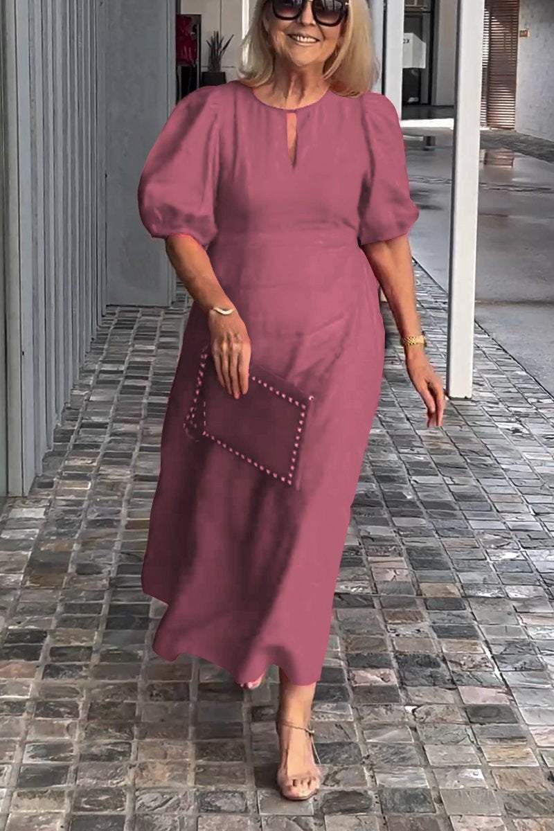 Natalia | Puff Sleeve Timeless Dress