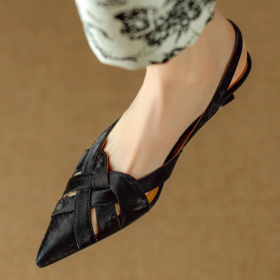 Viana | Genuine Leather Slingback Heels