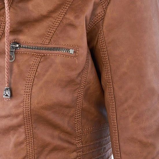 Zynnia | Weatherproof Leather Jacket