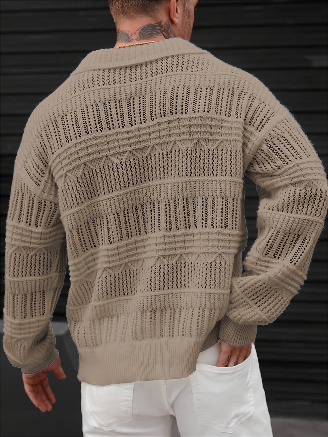 Wesley | Long Sleeve Sweater With Cut Out Design