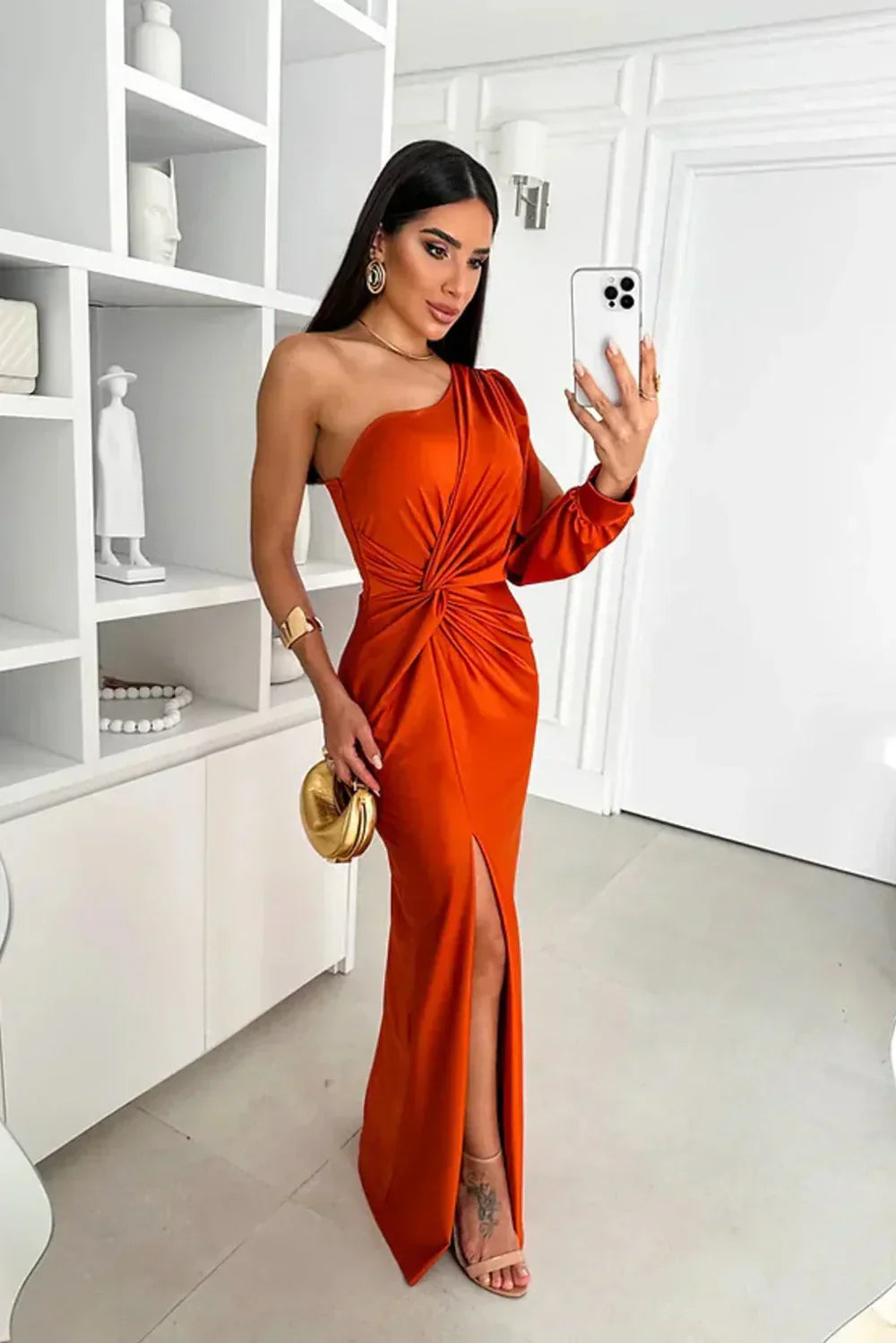 Alina | Elegant One-Shoulder Maxi Dress